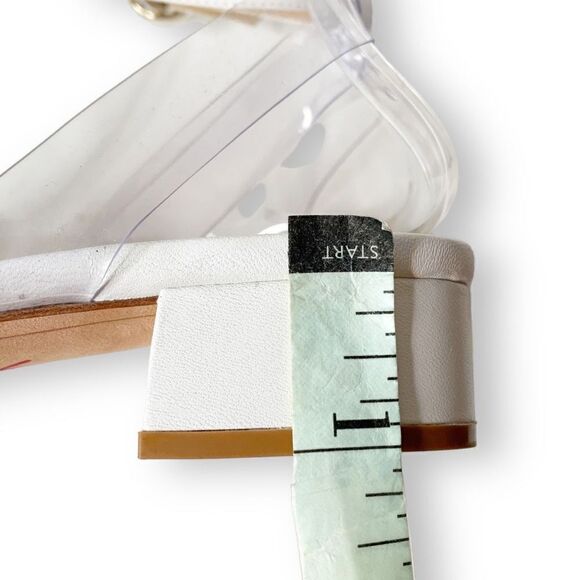 Alexandre Birman Vicky Vinyl 30 in White Low 1” Block Heel Women’s Size 37 (6.5) - Picture 10 of 11